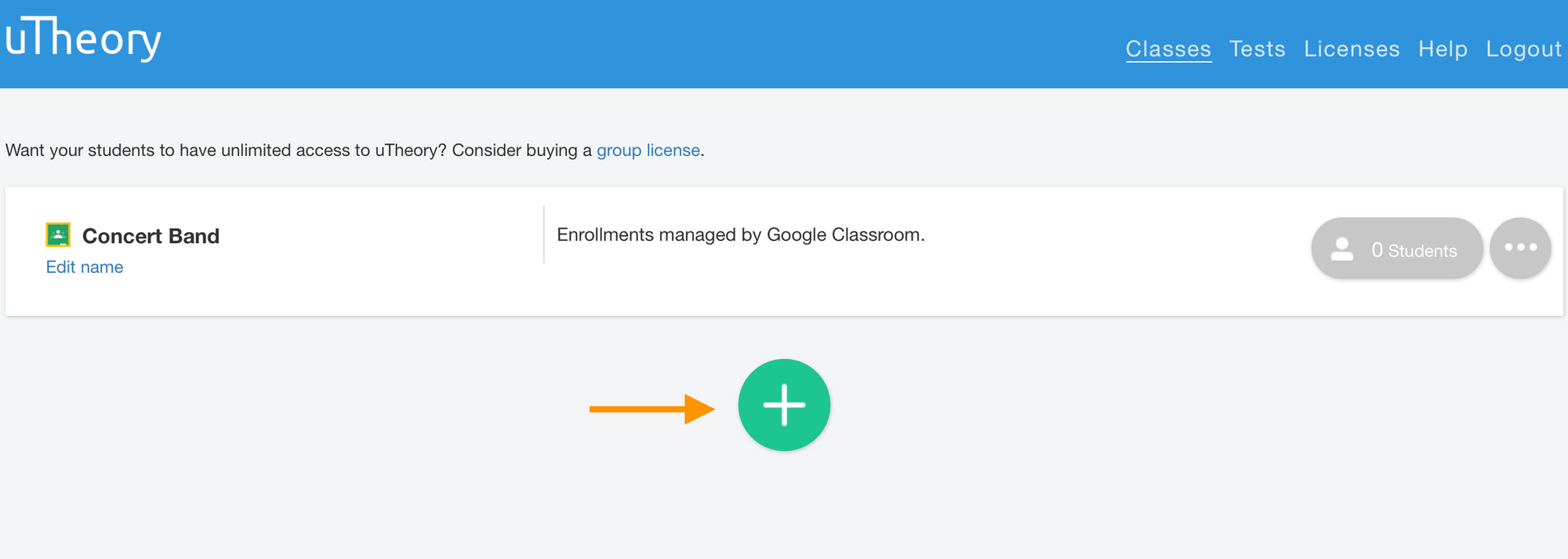 Create a new class in uTheory